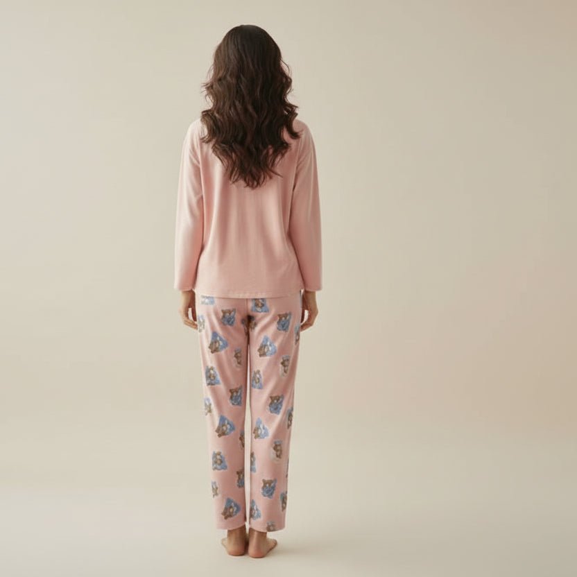 Rosy Bear PJ Set – With Padded Bliss - Zero Bra