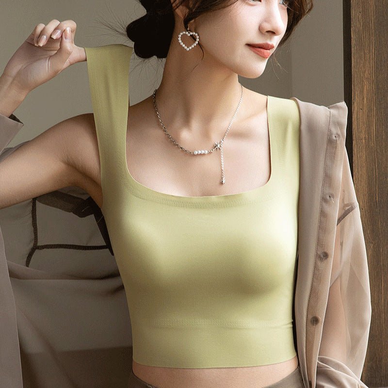 SculptEase Square Neck Tank Top With Built - In Bra - Zero Bra