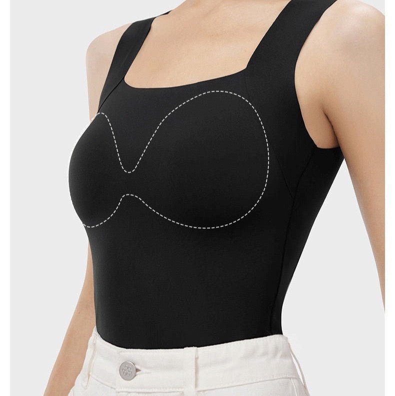 Seamless Sculpt Built - In Bra Tank β Effortless Chic & Comfort - Zero Bra
