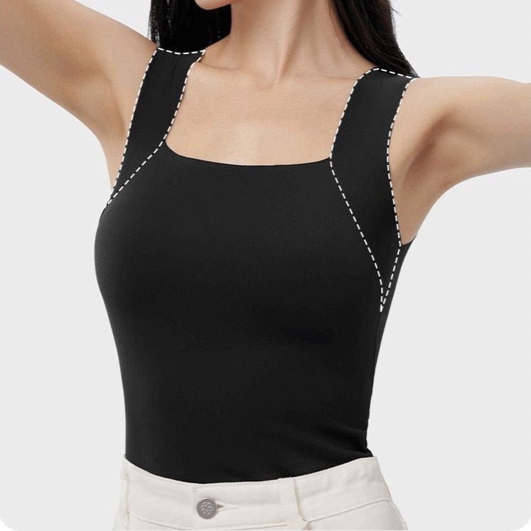 Seamless Sculpt Built - In Bra Tank β Effortless Chic & Comfort - Zero Bra