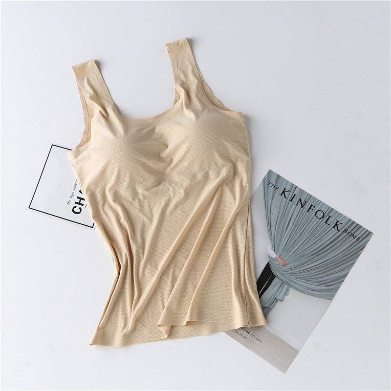 Seamless Shaping Tank Top with Built - In Bra - Zero Bra