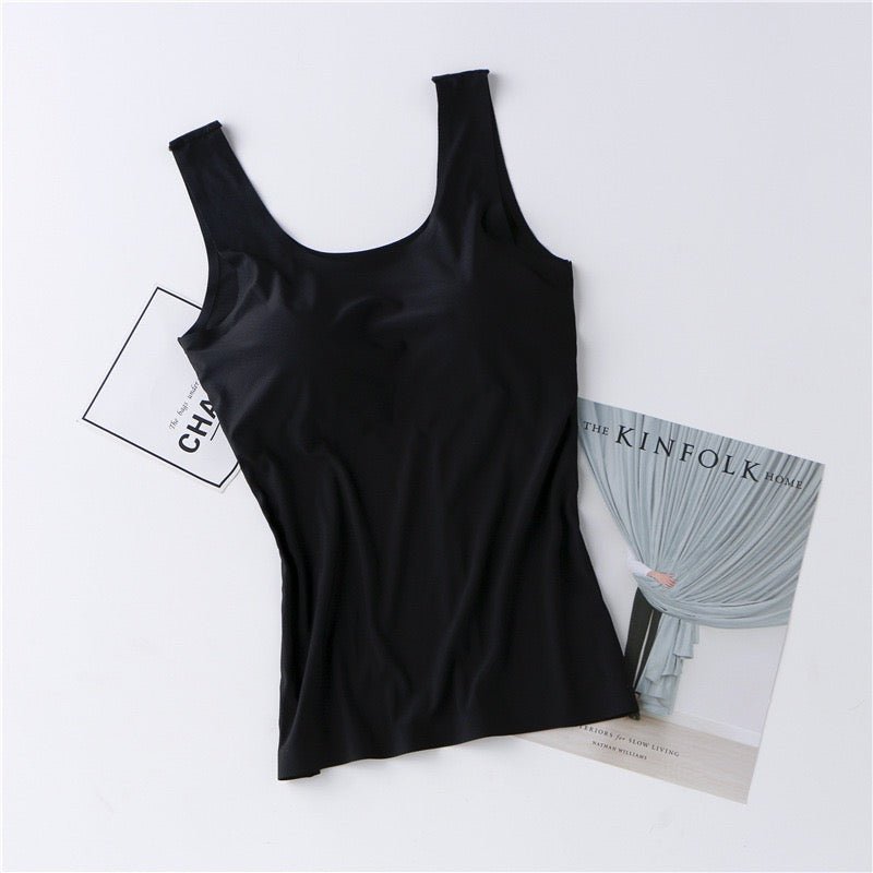 Seamless Shaping Tank Top with Built - In Bra - Zero Bra