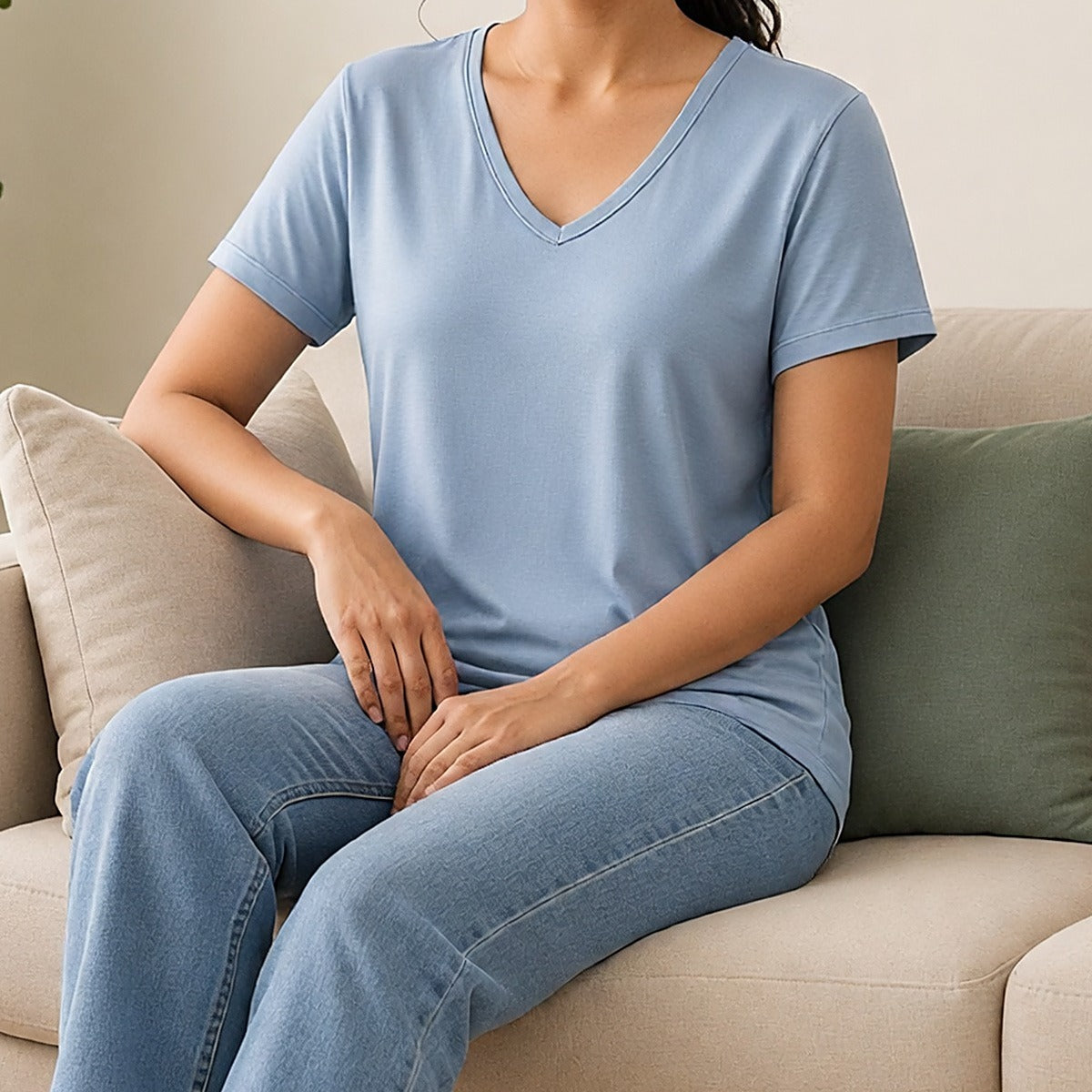 Silky Comfort Padded Lounge Tee