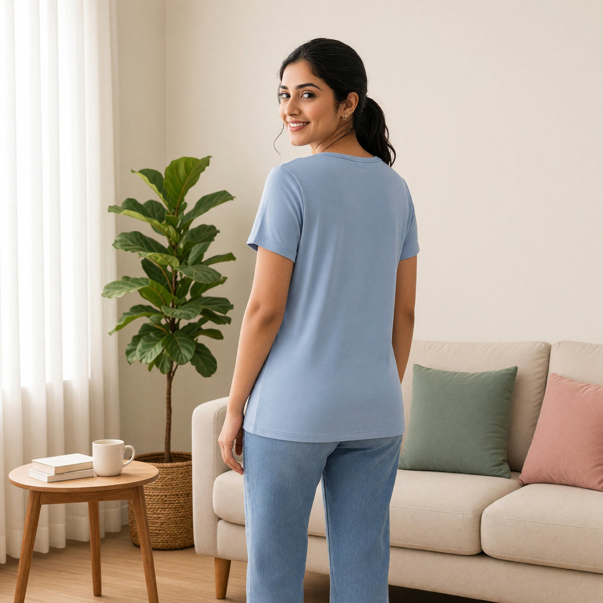Silky Comfort Padded Lounge Tee