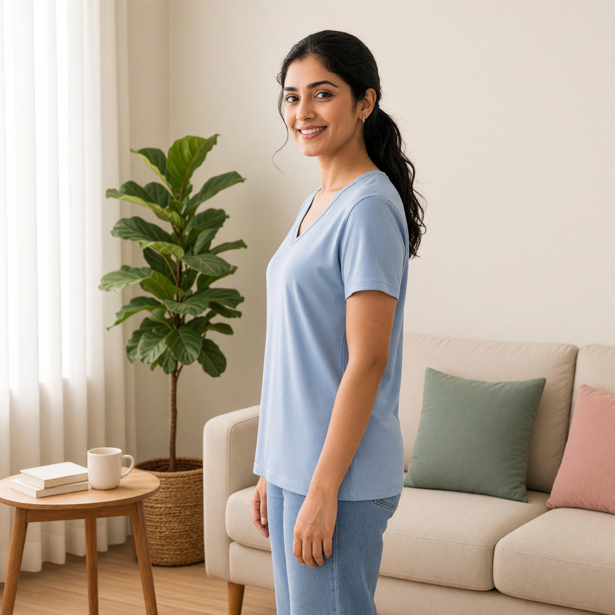 Silky Comfort Padded Lounge Tee