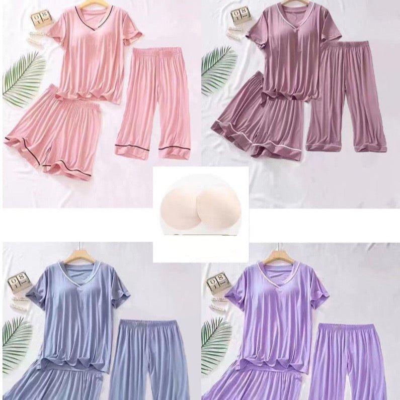 Silky Smooth Lounge Set – Your Dreamy PJ Upgrade! - Zero Bra