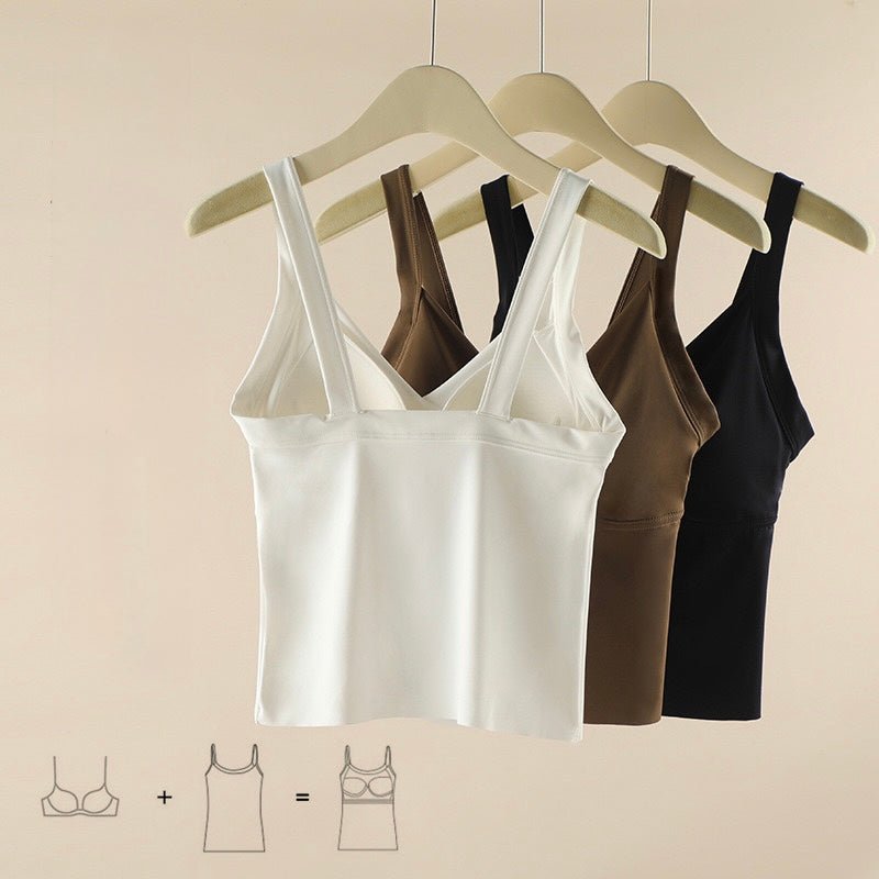 Sleek Built - In Bra Tank Tops – Minimalist Comfort - Zero Bra