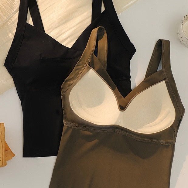 Sleek Built - In Bra Tank Tops – Minimalist Comfort - Zero Bra