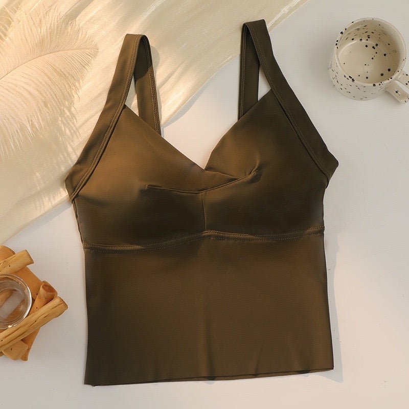 Sleek Built - In Bra Tank Tops – Minimalist Comfort - Zero Bra