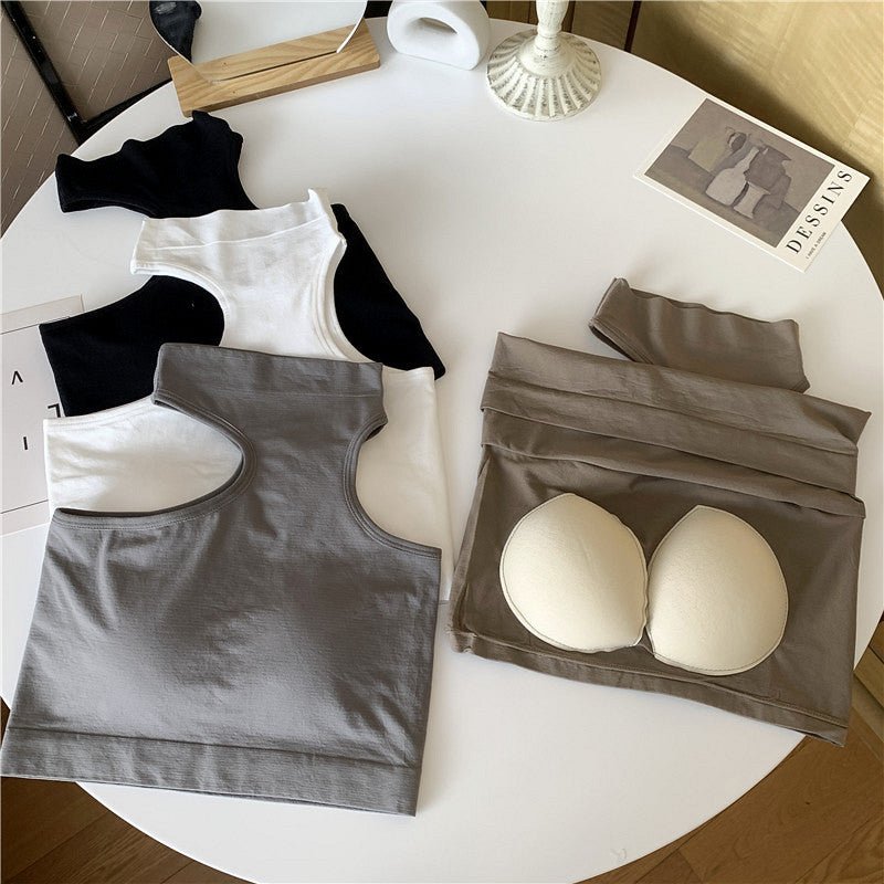 Sleek Racerback Built - In Bra Tank – Support & Style in One - Zero Bra