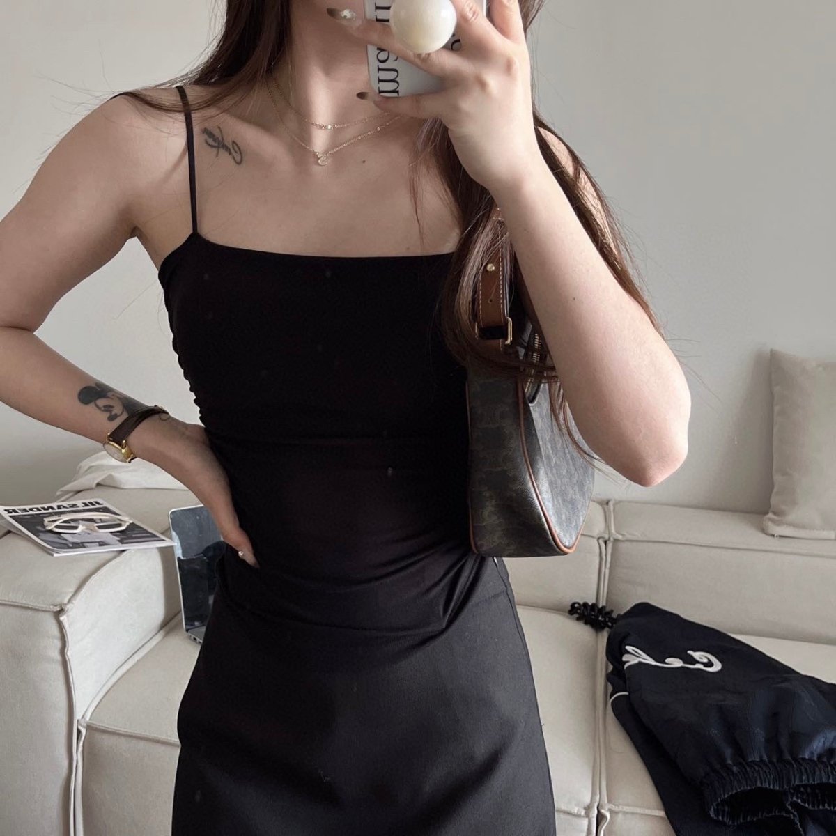 Sleek Ruched Built - In Bra Cami Top - Zero Bra