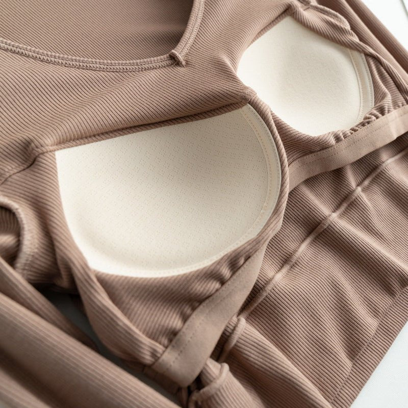 Sleek Stretch Built - In Bra Crop Top – Where Comfort Meets Cool - Zero Bra