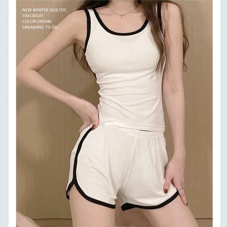 Sporty Chic Built - In Bra Lounge Set – Effortless Comfort - Zero Bra