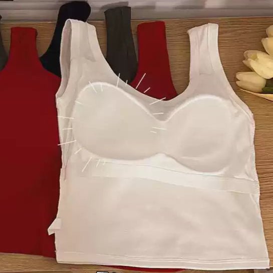 Sporty - Chic Built - In Bra Tank – Casual & Effortless - Zero Bra