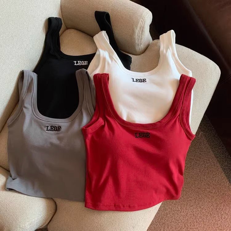 Sporty - Chic Built - In Bra Tank – Casual & Effortless - Zero Bra