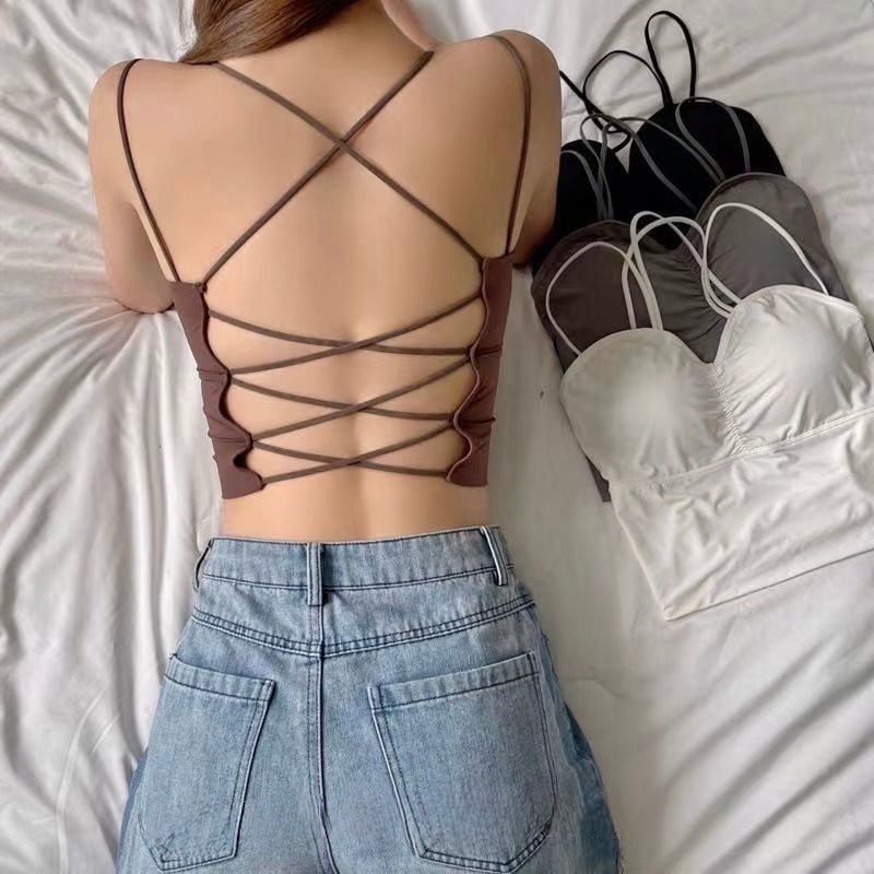 Strappy Back Built - In Bra Cami – Sexy & Chic - Zero Bra