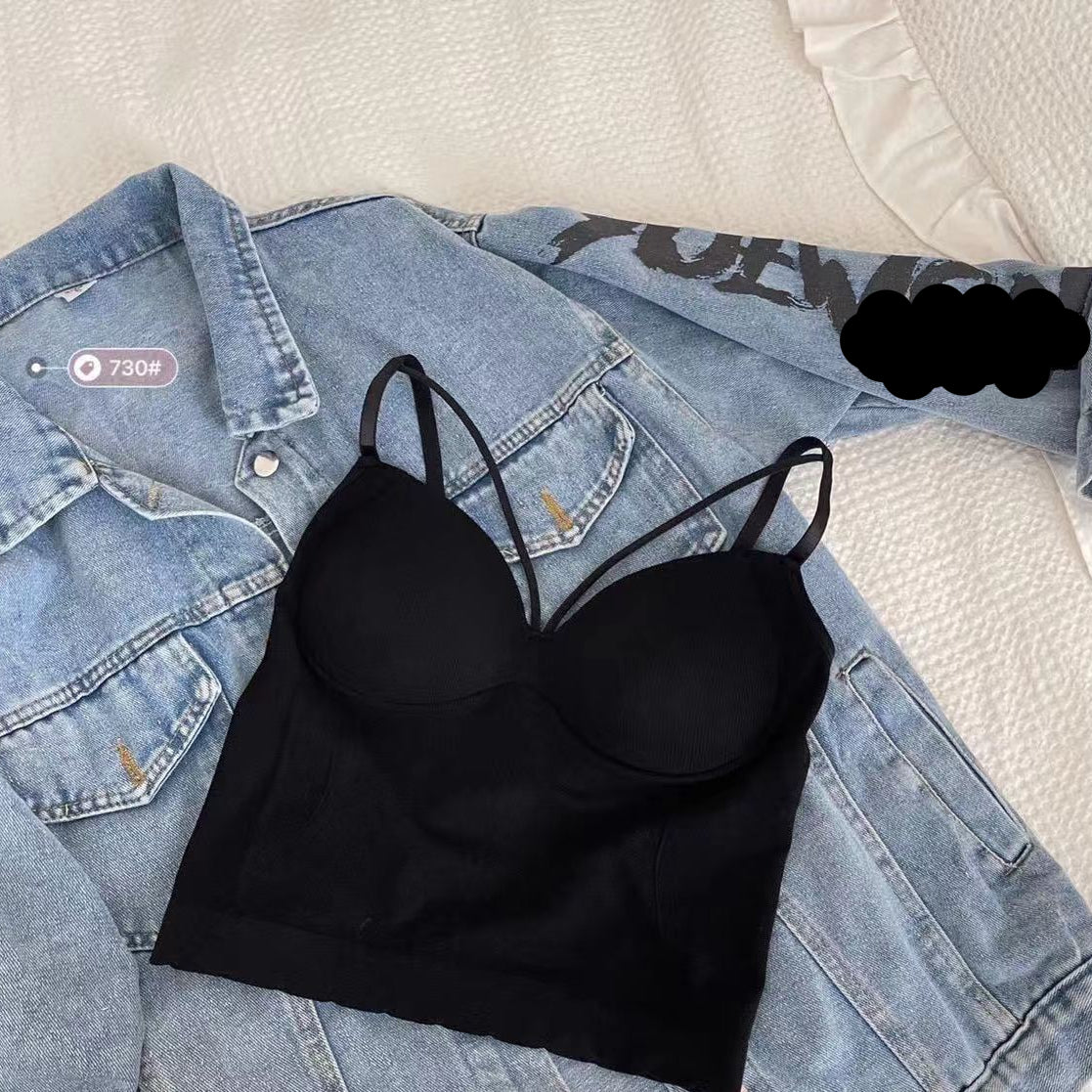 Strappy Back Built - In Bra Cami Tops – Your Everyday Glow - Up! - Zero Bra