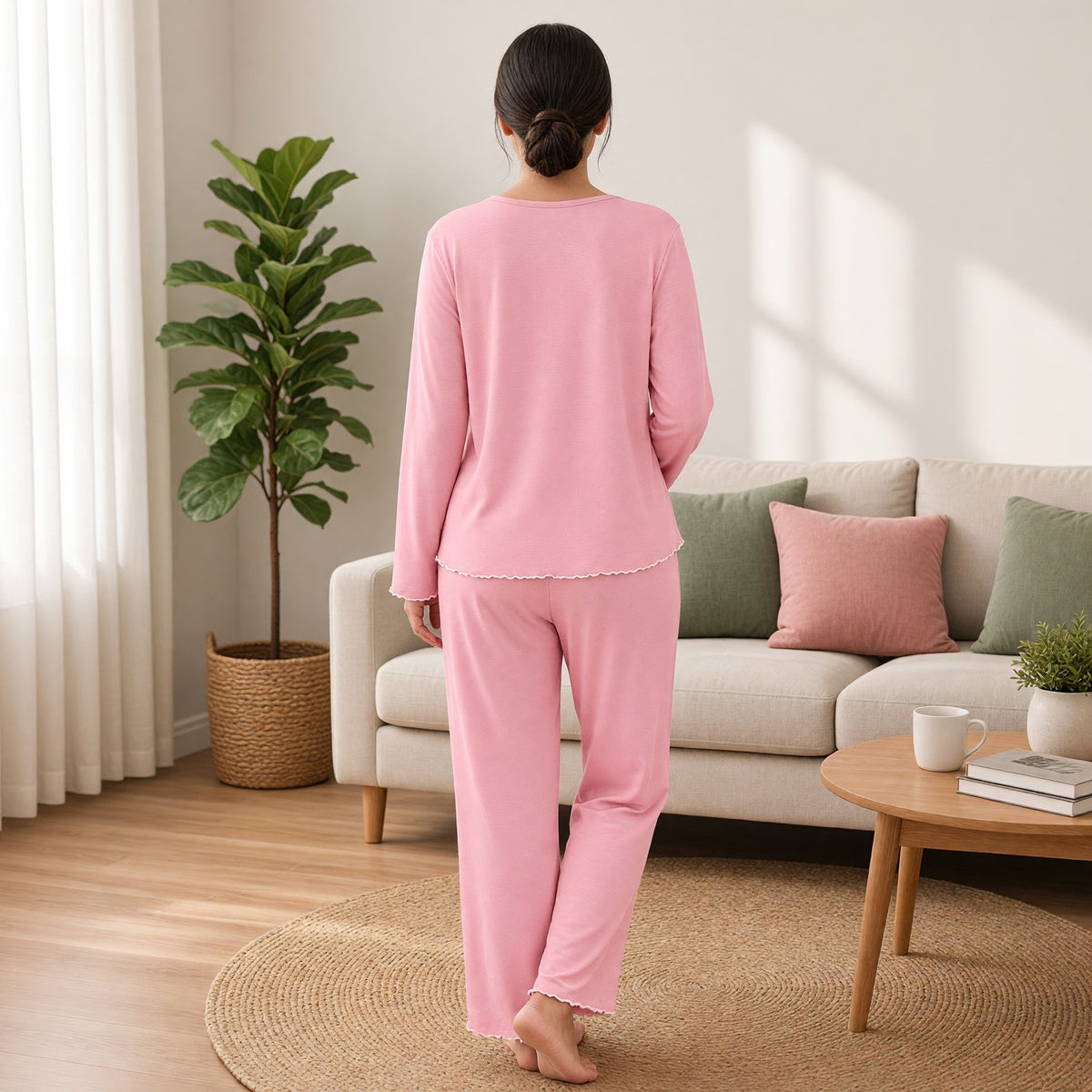 Strawberry Milk 3-Piece Padded Night Suit