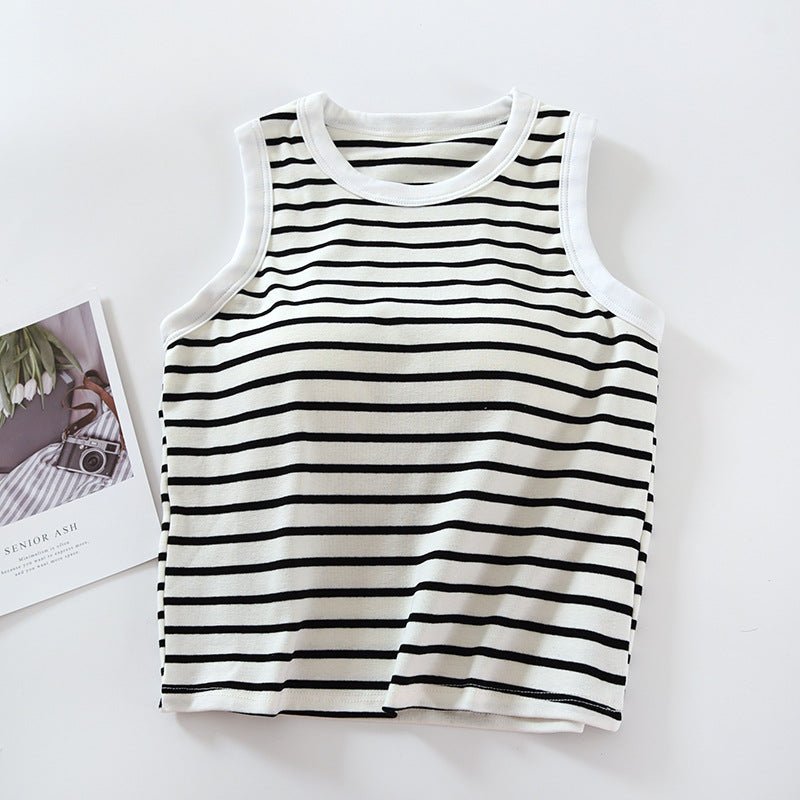 Striped & Supported Built - In Bra Tank – Everyday Fun, Effortless Fit! - Zero Bra