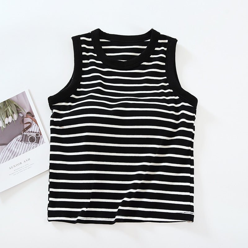 Striped & Supported Built - In Bra Tank – Everyday Fun, Effortless Fit! - Zero Bra
