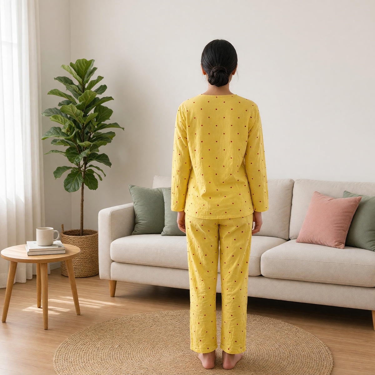 Sunny Apple Padded Night Suit