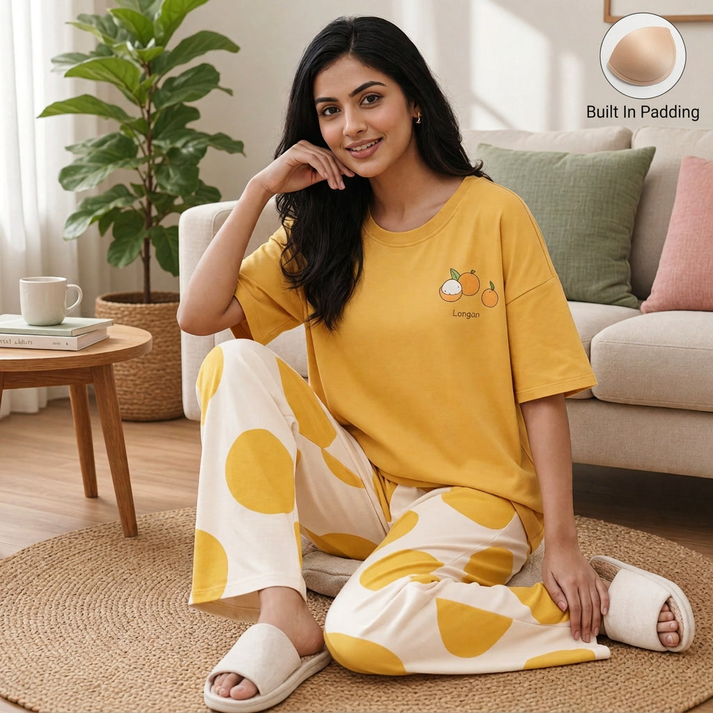 Sunny Longan Padded Night Suit