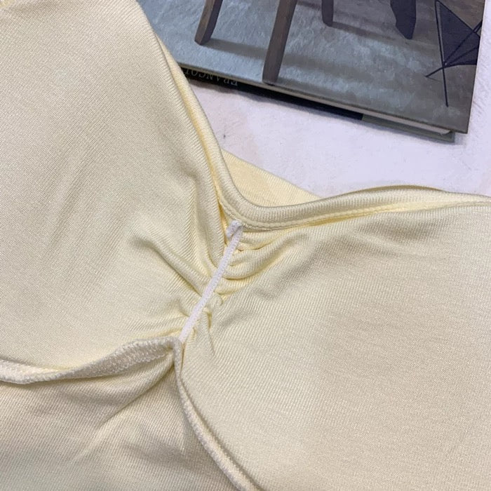 Sweet Tie - Detail Puff Sleeve Crop Top – Flirty & Fun - Zero Bra