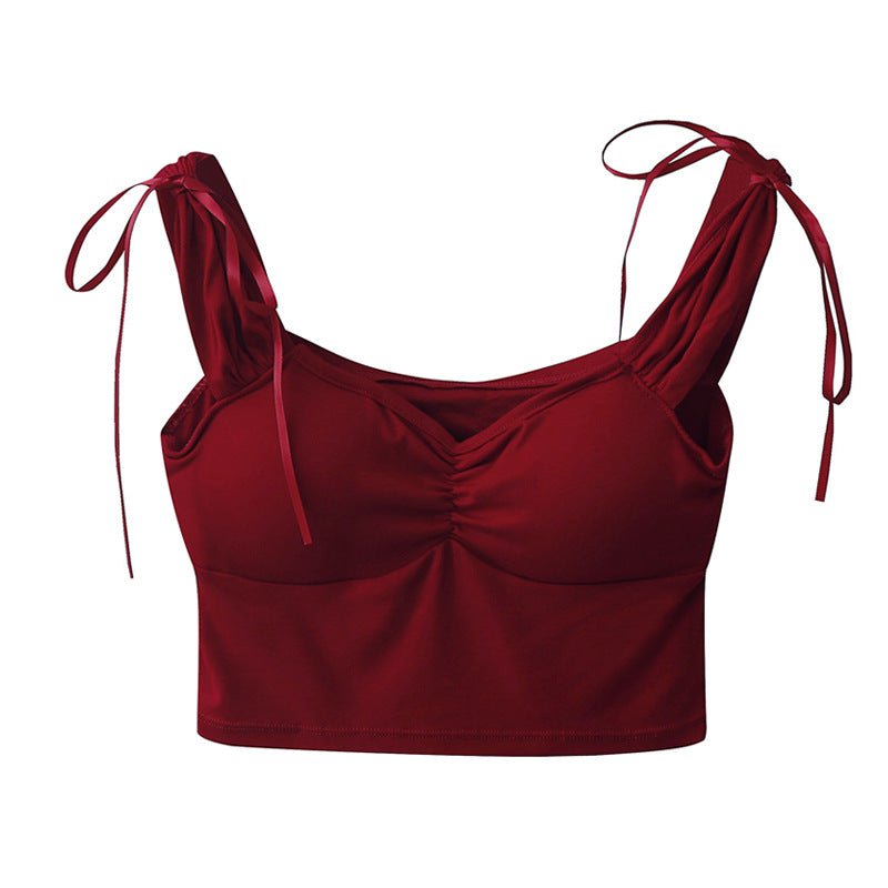 Sweet Tie - Detail Puff Sleeve Crop Top – Flirty & Fun - Zero Bra