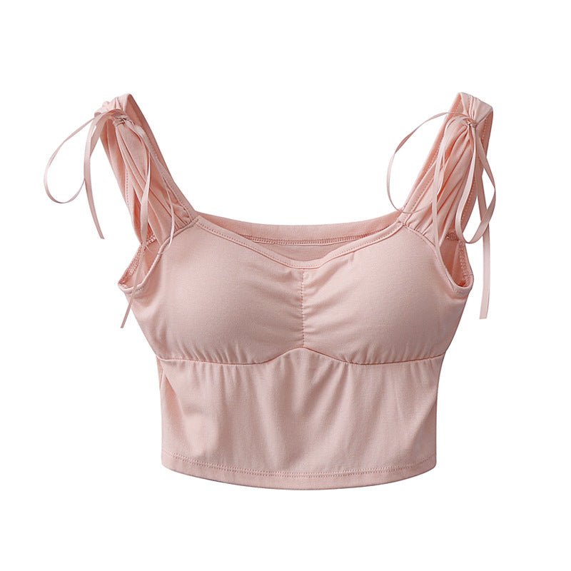 Sweet Tie - Detail Puff Sleeve Crop Top – Flirty & Fun - Zero Bra
