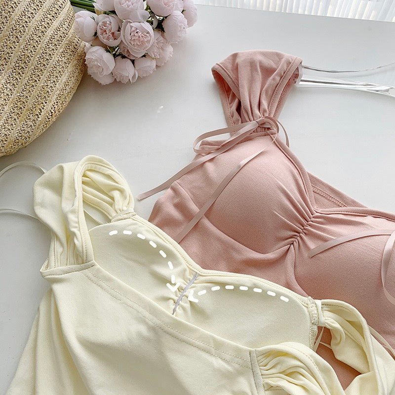 Sweet Tie - Detail Puff Sleeve Crop Top – Flirty & Fun - Zero Bra