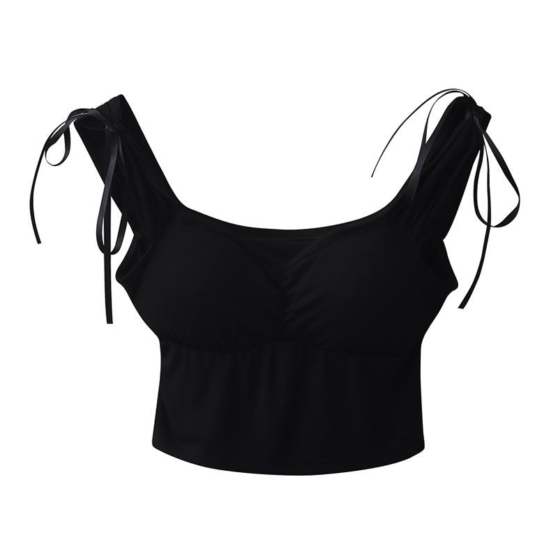 Sweet Tie - Detail Puff Sleeve Crop Top – Flirty & Fun - Zero Bra