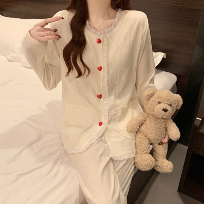 Sweetheart Built - In Bra PJ Set β Love Note Edition - Zero Bra