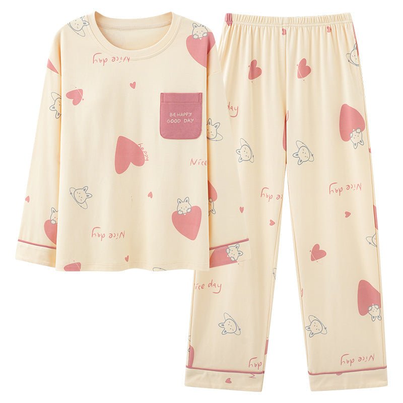 Sweetheart Bunny Padded PJ Set – Blush Beige Edition - Zero Bra