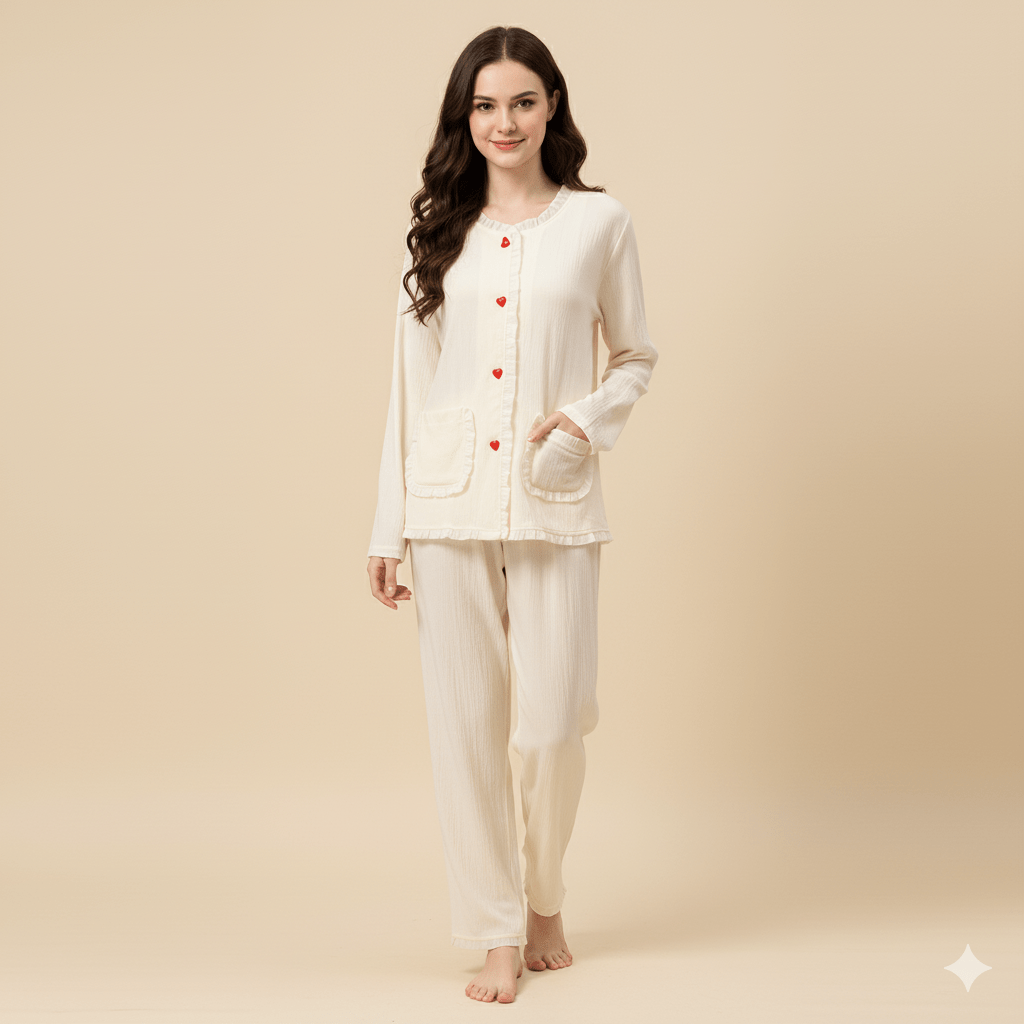 Sweetheart Padded PJ Set – Love Note Edition - Zero Bra