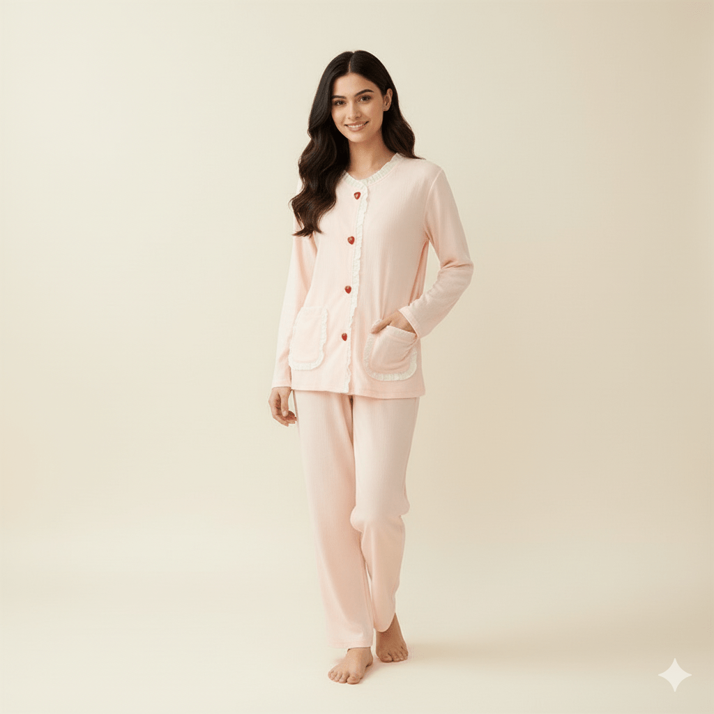 Sweetheart Padded PJ Set – Love Note Edition - Zero Bra