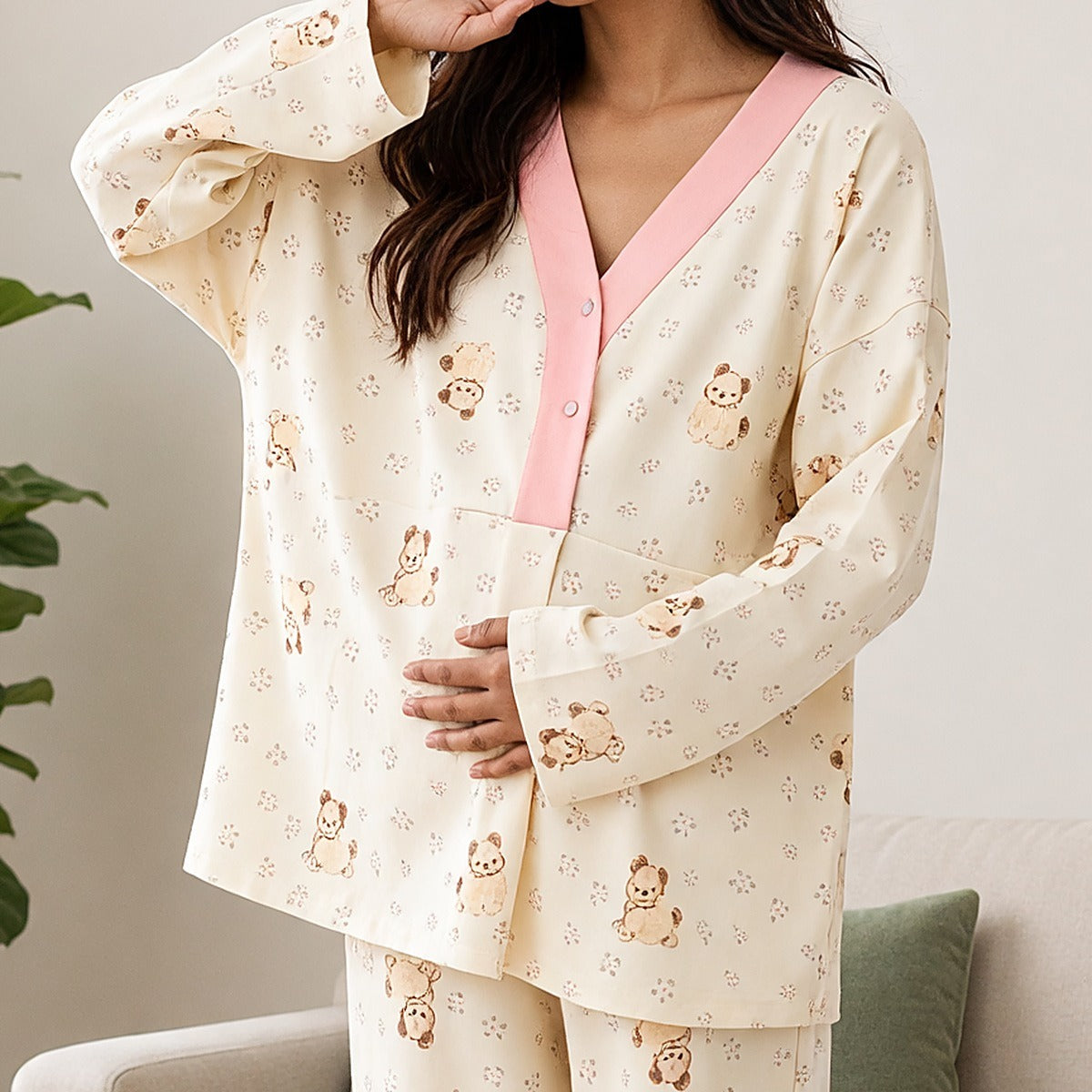 Teddy Bloom Padded Feeding Night Suit