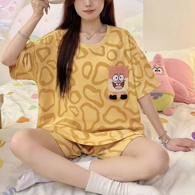 Teddy Peach Dreams โ With Built - In Padded Pajama Cozy Support - Zero Bra