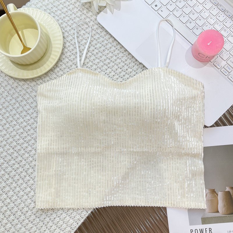 Velvet Shine Built - In Bra Cami Top - Zero Bra