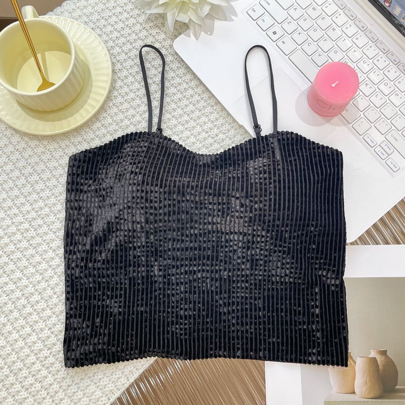 Velvet Shine Built - In Bra Cami Top - Zero Bra