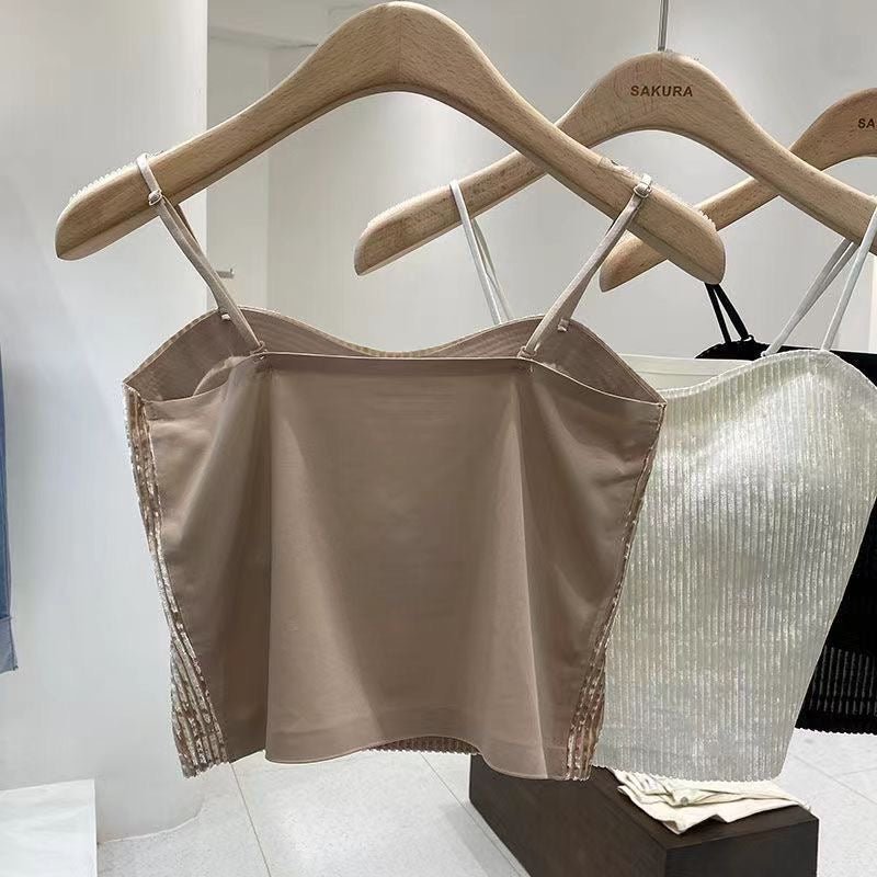 Velvet Shine Built - In Bra Cami Top - Zero Bra