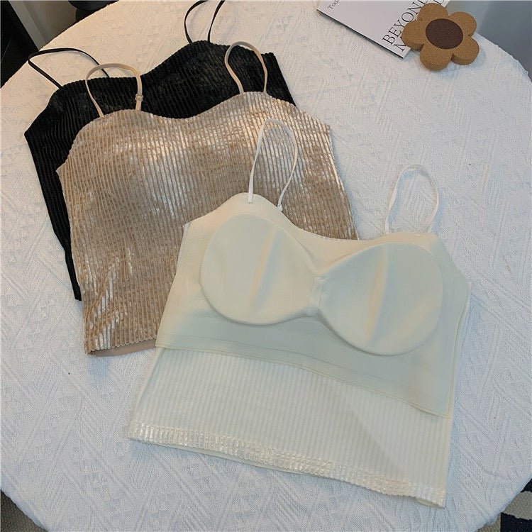 Velvet Shine Built - In Bra Cami Top - Zero Bra