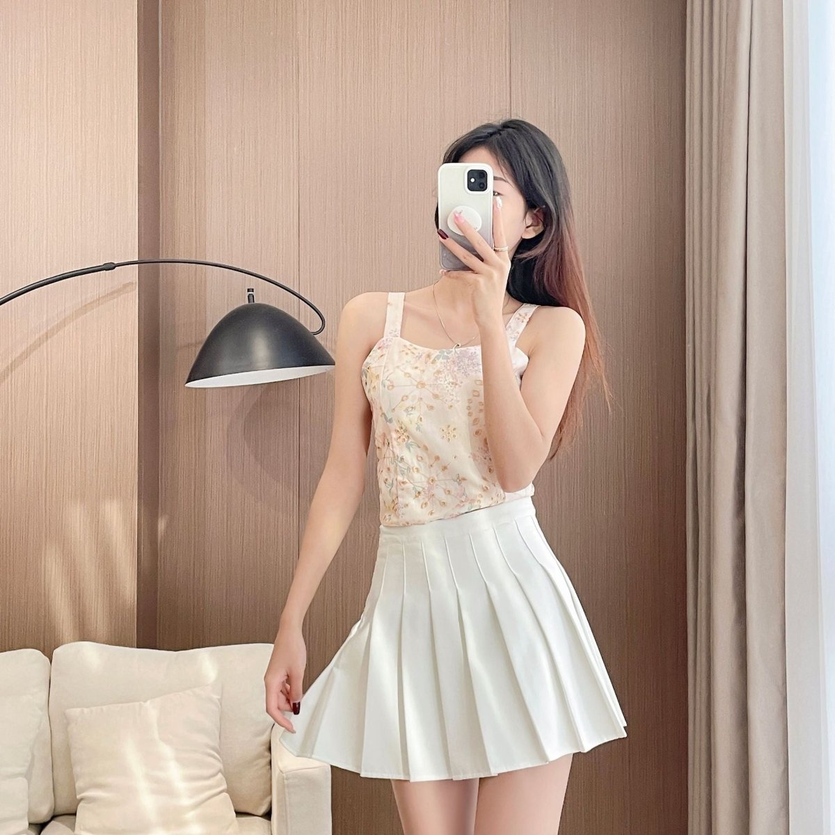 Vintage Floral Built - In Bra Top – Elegant & Feminine - Zero Bra