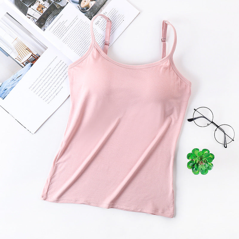 ZeroBra SoftLayer Built-In Bra Cami in comfortable seamless design, perfect Indian gymwear top for everyday wear