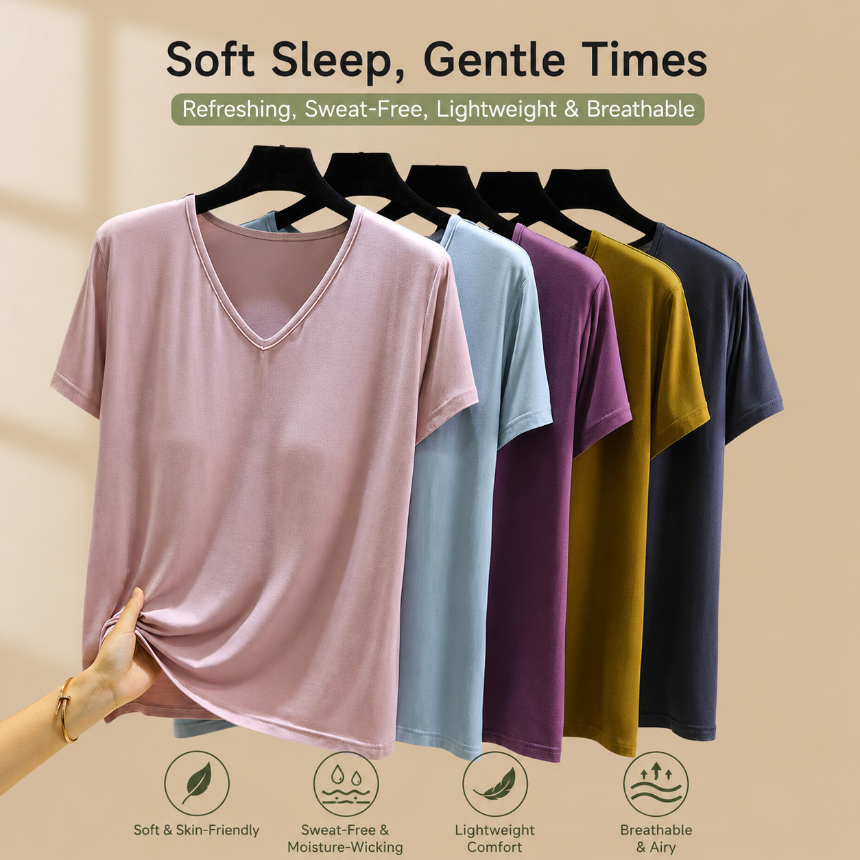 ZeroBra Silky Comfort Built-In Bra Lounge Tee in soft fabric, comfortable everyday wear for Indian women