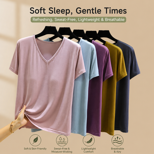 ZeroBra Silky Comfort Built-In Bra Lounge Tee in soft fabric, comfortable everyday wear for Indian women