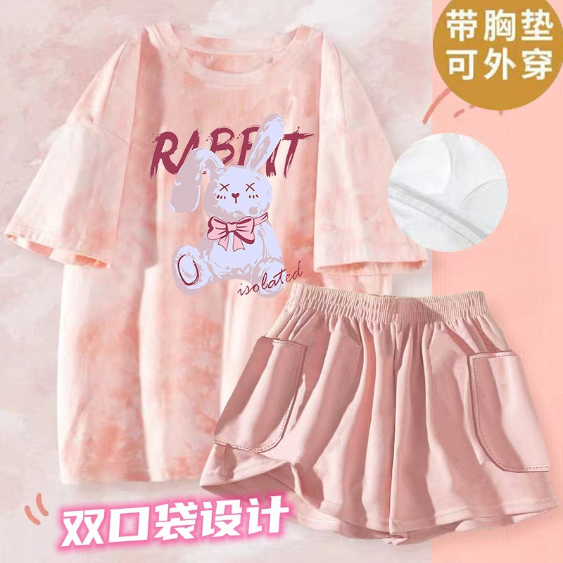 Blush Bunny Summer Padded Night Suit