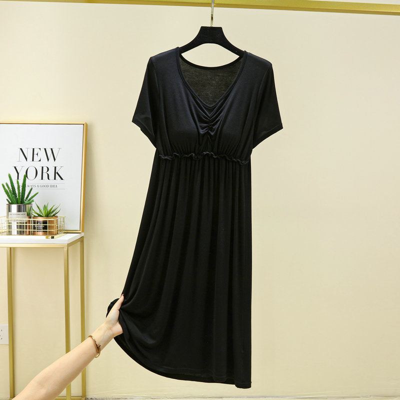 ZeroBra Nightgown 10 in soft fabric, comfortable Indian lingerie design for women