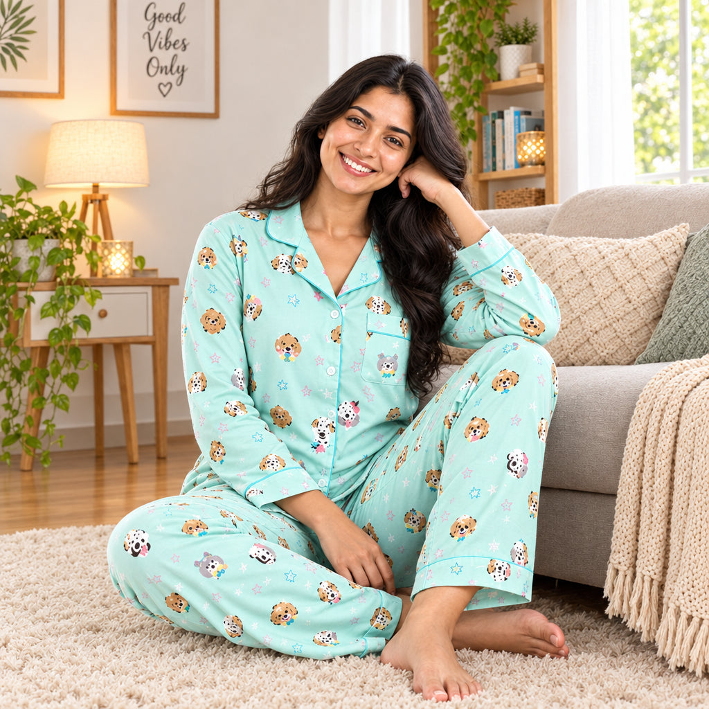 ZeroBra soft Indian pajamas in cozy comfortable style, perfect relaxed fit loungewear for women