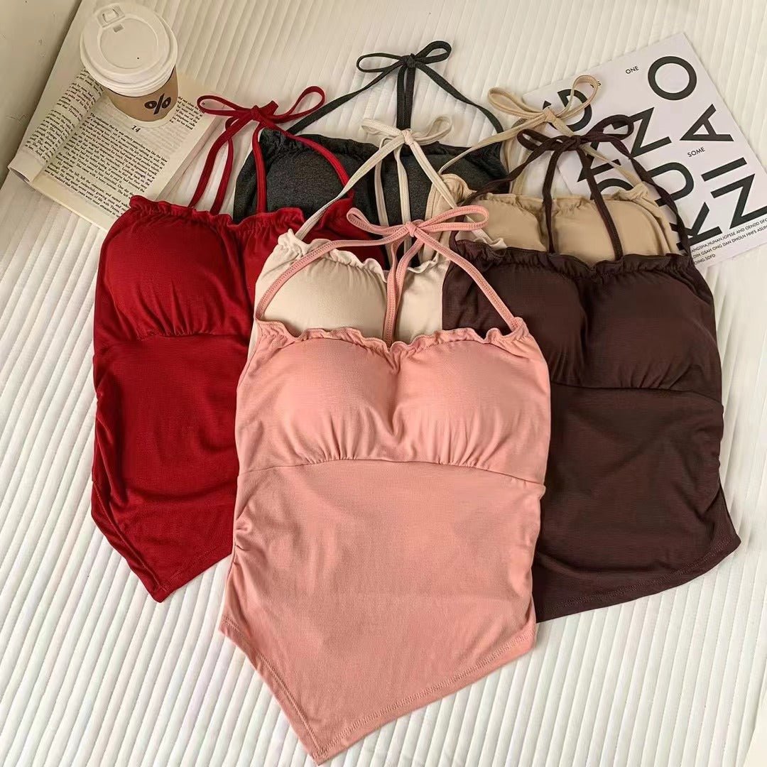 Adjustable Tie Built - In Bra Top – Flattering & Stylish - Zero Bra