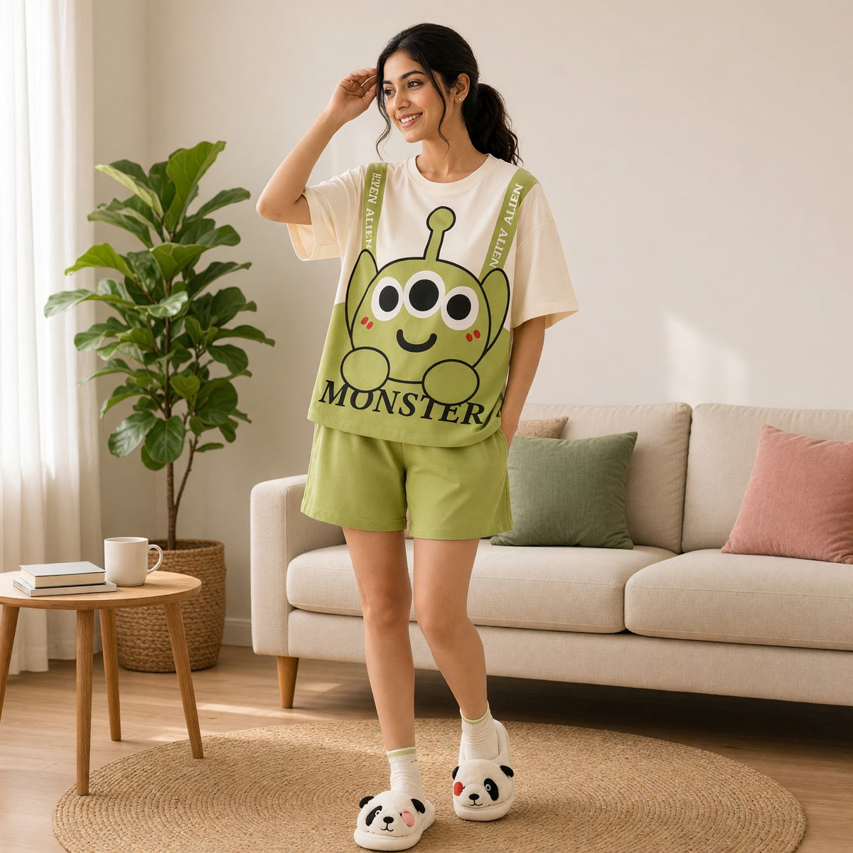 Alien Cartoon Night Suit